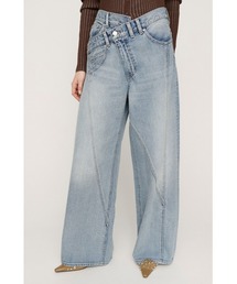 SLY | J/W SOFT SWITCHING STRAIGHT PT ジャストウエストソフトスウィッチングストレートパンツ 春服(デニムパンツ)