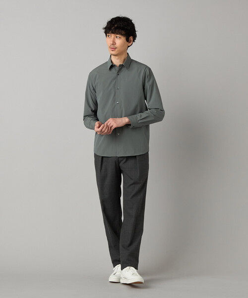 COMME CA MEN（コムサメン）の「スラブグレンチェック 1タックパンツ（スラックス・メンズ・チャコールグレー・L/M）」の4枚目の写真