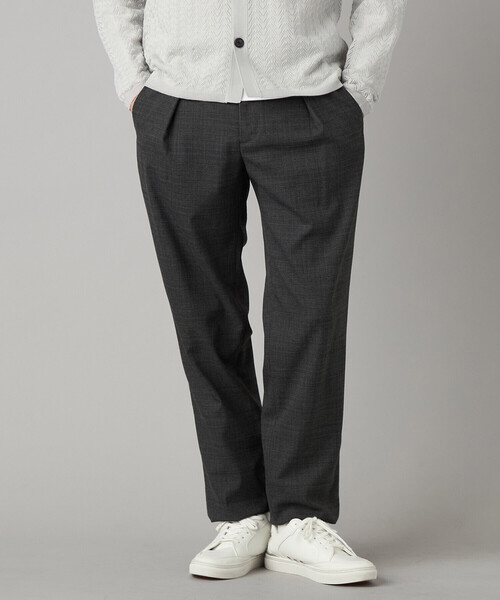 COMME CA MEN（コムサメン）の「スラブグレンチェック 1タックパンツ（スラックス・メンズ・チャコールグレー・L/M）」の5枚目の写真