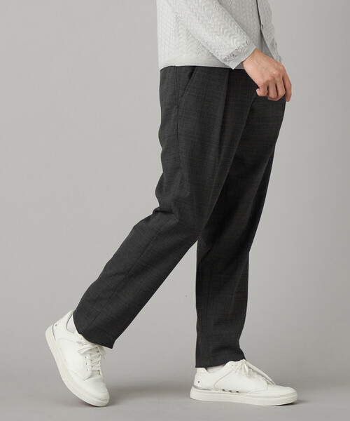 COMME CA MEN（コムサメン）の「スラブグレンチェック 1タックパンツ（スラックス・メンズ・チャコールグレー・L/M）」の6枚目の写真