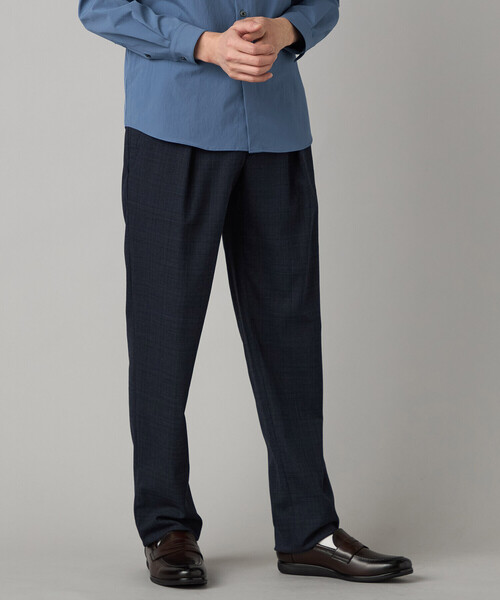 COMME CA MEN（コムサメン）の「スラブグレンチェック 1タックパンツ（スラックス・メンズ・チャコールグレー・L/M）」の8枚目の写真