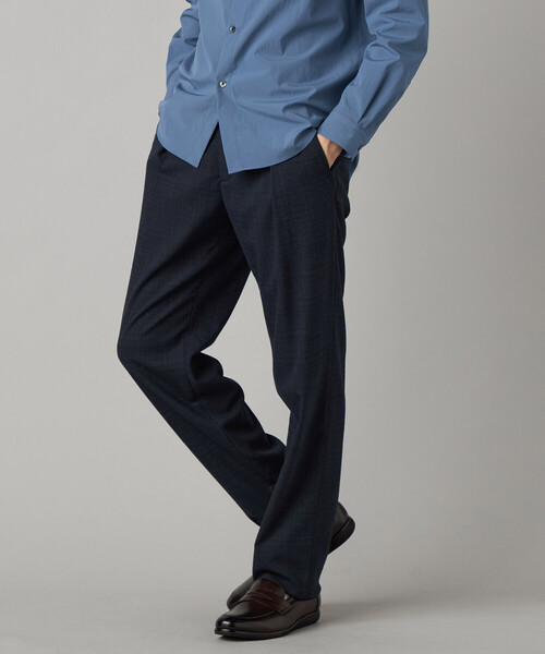 COMME CA MEN（コムサメン）の「スラブグレンチェック 1タックパンツ（スラックス・メンズ・チャコールグレー・L/M）」の9枚目の写真