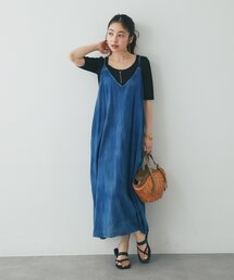 【程よいリラクシー】シアーデニムキャミワンピース