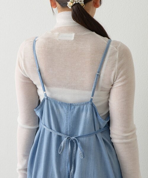 La boutique BonBon（ラブティックボンボン）の「シアーデニムキャミワンピース（ワンピース・レディース・ネイビー/サックスブルー・FREE/PM）」の21枚目の写真