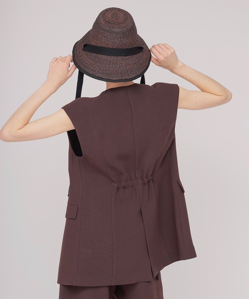 DRESSLAVE(ドレスレイブ)の「double breast gilet(ダブルブレストジレ)(その他アウター・レディース・ブラウン/チャコールグレー・38)」の19枚目の写真