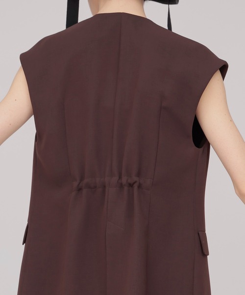 DRESSLAVE(ドレスレイブ)の「double breast gilet(ダブルブレストジレ)(その他アウター・レディース・ブラウン/チャコールグレー・38)」の16枚目の写真