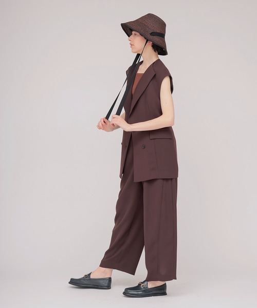 DRESSLAVE(ドレスレイブ)の「double breast gilet(ダブルブレストジレ)(その他アウター・レディース・ブラウン/チャコールグレー・38)」の13枚目の写真