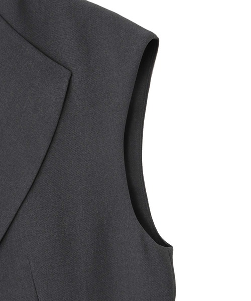DRESSLAVE(ドレスレイブ)の「double breast gilet(ダブルブレストジレ)(その他アウター・レディース・ブラウン/チャコールグレー・38)」の10枚目の写真