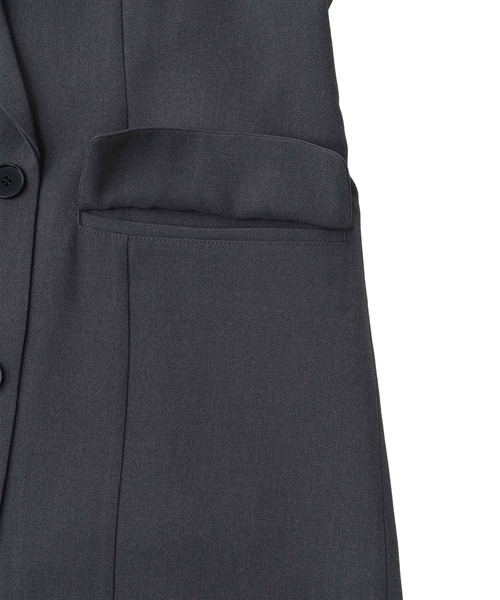 DRESSLAVE(ドレスレイブ)の「double breast gilet(ダブルブレストジレ)(その他アウター・レディース・ブラウン/チャコールグレー・38)」の9枚目の写真