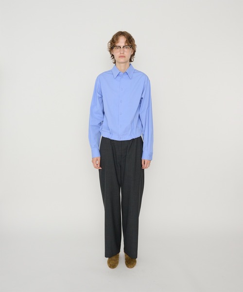 JANE SMITH / JOHN SMITH（ジェーンスミスジョンスミス）の「WASHED COTTON BROAD HEM GATHER SHIRT（シャツ/ブラウス・レディース・ブルー・S/M）」の3枚目の写真