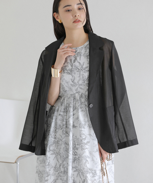 La TOTALITE(ラトータリテ)の「【洗える】ウォッシャブルシングルシアージャケット(テーラードジャケット・レディース・ブラック/ベージュ/ベージュ系その他・36/38)」の19枚目の写真