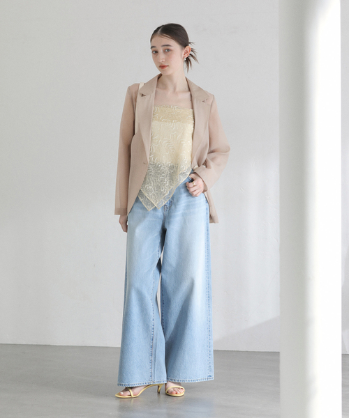 La TOTALITE(ラトータリテ)の「【洗える】ウォッシャブルシングルシアージャケット(テーラードジャケット・レディース・ブラック/ベージュ/ベージュ系その他・36/38)」の22枚目の写真