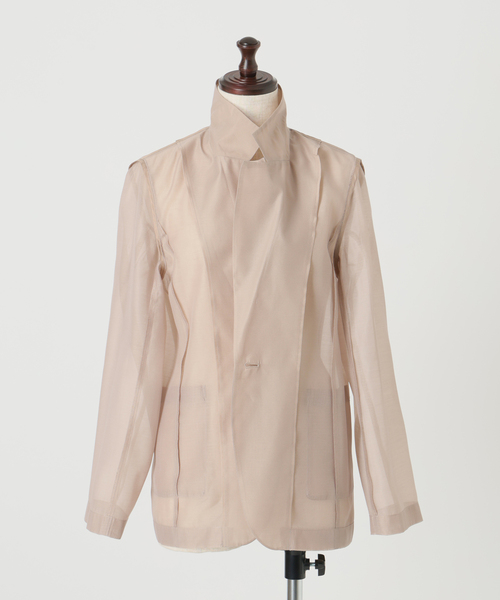 La TOTALITE(ラトータリテ)の「【洗える】ウォッシャブルシングルシアージャケット(テーラードジャケット・レディース・ブラック/ベージュ/ベージュ系その他・36/38)」の6枚目の写真