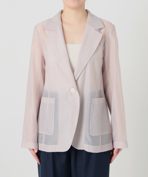 La TOTALITE(ラトータリテ)の「【洗える】ウォッシャブルシングルシアージャケット(テーラードジャケット・レディース・ブラック/ベージュ/ベージュ系その他・36/38)」の13枚目の写真