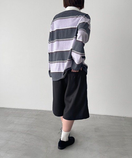 CANAL JEAN(キャナルジーン)の「choice_cnl サイドシームハーフパンツ(その他パンツ・レディース・ブラック・LARGE/MEDIUM/SMALL)」の2枚目の写真