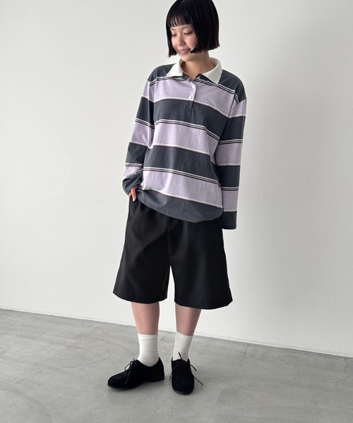 CANAL JEAN(キャナルジーン)の「choice_cnl サイドシームハーフパンツ(その他パンツ・レディース・ブラック・LARGE/MEDIUM/SMALL)」の3枚目の写真