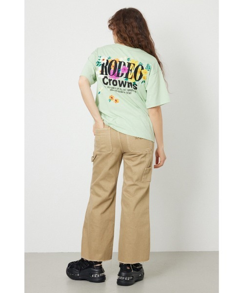 RODEO CROWNS WIDE BOWL(ロデオクラウンズワイドボウル)の「Flower Bloom Embroidery Tシャツ(Tシャツ/カットソー・レディース・ブラック/ライトピンク/オフホワイト/ライトグリーン・SMALL/MEDIUM)」の9枚目の写真