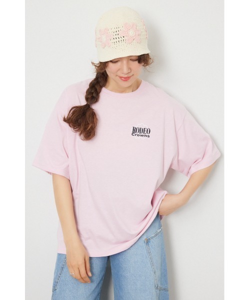 RODEO CROWNS WIDE BOWL(ロデオクラウンズワイドボウル)の「Flower Bloom Embroidery Tシャツ(Tシャツ/カットソー・レディース・ブラック/ライトピンク/オフホワイト/ライトグリーン・SMALL/MEDIUM)」の10枚目の写真