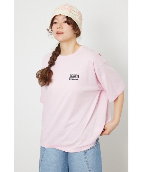 RODEO CROWNS WIDE BOWL(ロデオクラウンズワイドボウル)の「Flower Bloom Embroidery Tシャツ(Tシャツ/カットソー・レディース・ブラック/ライトピンク/オフホワイト/ライトグリーン・SMALL/MEDIUM)」の11枚目の写真