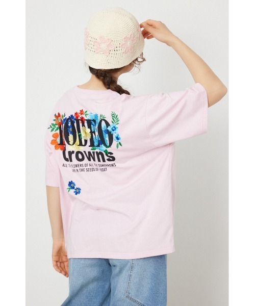 RODEO CROWNS WIDE BOWL(ロデオクラウンズワイドボウル)の「Flower Bloom Embroidery Tシャツ(Tシャツ/カットソー・レディース・ブラック/ライトピンク/オフホワイト/ライトグリーン・SMALL/MEDIUM)」の13枚目の写真