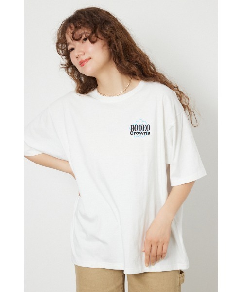 RODEO CROWNS WIDE BOWL(ロデオクラウンズワイドボウル)の「Flower Bloom Embroidery Tシャツ(Tシャツ/カットソー・レディース・ブラック/ライトピンク/オフホワイト/ライトグリーン・SMALL/MEDIUM)」の17枚目の写真