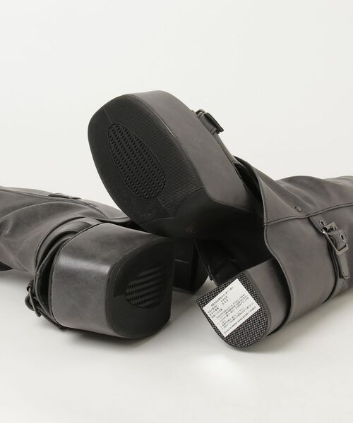 YOSUKE（ヨースケ）の「ヨースケYOSUKEウィメンズ厚底オープントゥチャンキーヒールレッグカバーブーツサンダル2820062（サンダル・レディース・ブラック/ホワイト/ダークグレー/ブラック×レッド・S/LL/L/M）」の6枚目の写真