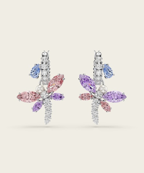 SWAROVSKI(スワロフスキー)の「【公式】【スワロフスキー】Ariana Grande x Swarovski ドロップピアス, ミックスカット, トンボ, マルチカラー, ロジウム・プレーティング(イヤリング・レディース・シルバー系その他・ONE SIZE)」の3枚目の写真