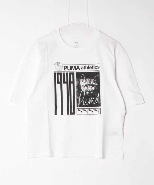 PUMA（プーマ）の「プーマ PUMA GRAPHIC フォトプリント Tシャツ（Tシャツ/カットソー・メンズ・ホワイト/アイボリー/ブラック・S/M/L/LL/3L）」の2枚目の写真
