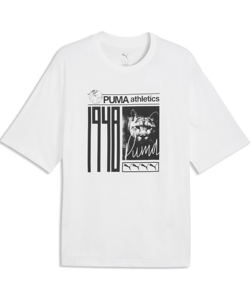 PUMA(プーマ)の「プーマ PUMA GRAPHIC フォトプリント Tシャツ(Tシャツ/カットソー・メンズ・ホワイト/アイボリー/ブラック・S/M/L/LL/3L)」の2枚目の写真