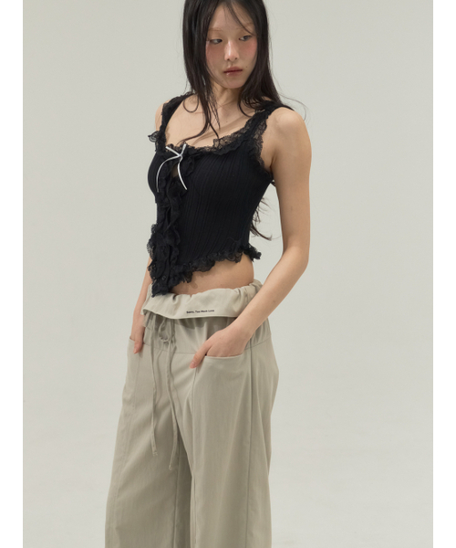 Sorry,Too Much Love(ソーリートゥーマッチラブ)の「Corset Hemline Lace Panel Tank_Black(その他トップス・レディース・その他・FREE)」の2枚目の写真
