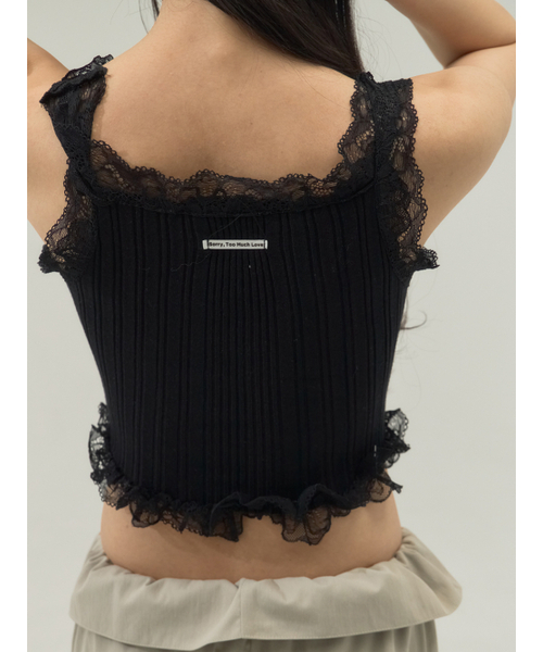 Sorry,Too Much Love(ソーリートゥーマッチラブ)の「Corset Hemline Lace Panel Tank_Black(その他トップス・レディース・その他・FREE)」の4枚目の写真