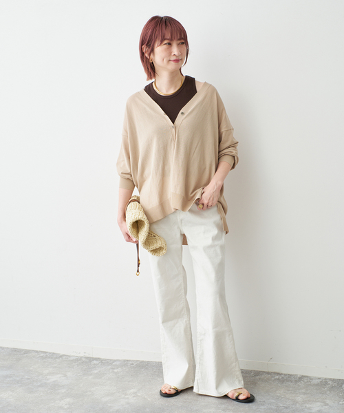 Spick & Span（スピックアンドスパン）の「カップ付きT/Cアメスリタンク（タンクトップ・レディース・ホワイト系その他/ブラウン/モカ/アイボリー/チャコールグレー・36/38）」の10枚目の写真