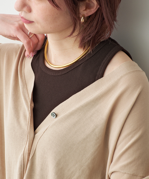 Spick & Span（スピックアンドスパン）の「カップ付きT/Cアメスリタンク（タンクトップ・レディース・ホワイト系その他/ブラウン/モカ/アイボリー/チャコールグレー・36/38）」の15枚目の写真