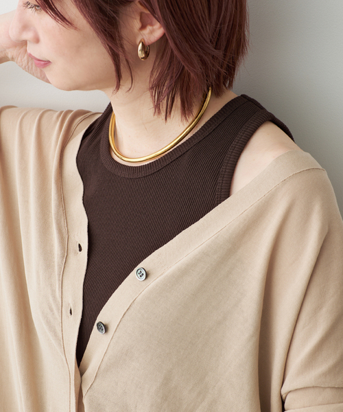 Spick & Span（スピックアンドスパン）の「カップ付きT/Cアメスリタンク（タンクトップ・レディース・ホワイト系その他/ブラウン/モカ/アイボリー/チャコールグレー・36/38）」の16枚目の写真