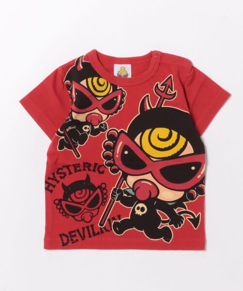 HYSTERIC MINI(ヒステリックミニ)の「トコトコ DEVILKIN 半袖Tシャツ(Tシャツ/カットソー・キッズ・ホワイト/レッド/ブラック・80/90)」の3枚目の写真