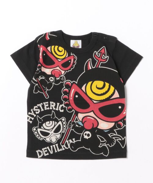 HYSTERIC MINI(ヒステリックミニ)の「トコトコ DEVILKIN 半袖Tシャツ(Tシャツ/カットソー・キッズ・ホワイト/レッド/ブラック・80/90)」の1枚目の写真