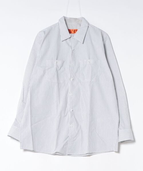 VIBGYOR(ヴィブジョー)の「RED KAP(レッドキャップ) 長袖ワークシャツ 4.25oz ストライプ(シャツ/ブラウス・メンズ・ブルー系その他/ホワイト系その他/ブルー系その他3/ブルー系その他2・X-LARGE/LARGE/MEDIUM/SMALL)」の2枚目の写真