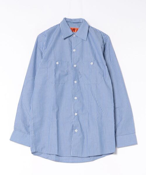 VIBGYOR(ヴィブジョー)の「RED KAP(レッドキャップ) 長袖ワークシャツ 4.25oz ストライプ(シャツ/ブラウス・メンズ・ブルー系その他/ホワイト系その他/ブルー系その他3/ブルー系その他2・X-LARGE/LARGE/MEDIUM/SMALL)」の4枚目の写真