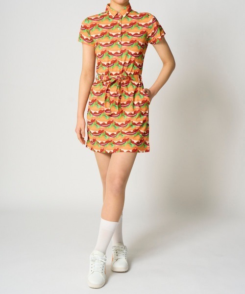 Loudmouth(ラウドマウス)の「【Loudmouth:ラウドマウス】レディースプレミアムカノコワンピース ゴルフ 通気性 速乾性(ワンピース・レディース・その他8/その他6/その他9/その他7/ホワイト×ブラック・MEDIUM/LL/LARGE/SMALL)」の4枚目の写真