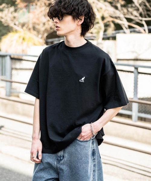 KANGOL(カンゴール)の「KANGOL オーバーサイズ別注コラボ接触冷感ワンポイントロゴ刺繍半袖Tシャツ(Tシャツ/カットソー・メンズ・ブラック/ベージュ/チャコール/ネイビー/ピンク/ホワイト・M/L/XL)」の14枚目の写真