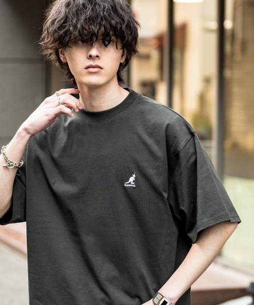 KANGOL(カンゴール)の「KANGOL オーバーサイズ別注コラボ接触冷感ワンポイントロゴ刺繍半袖Tシャツ(Tシャツ/カットソー・メンズ・ブラック/ベージュ/チャコール/ネイビー/ピンク/ホワイト・M/L/XL)」の22枚目の写真