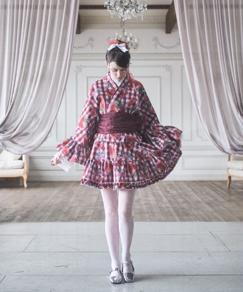 Lovilyn（ラヴィリン）の「【再販】浴衣ミニスカート（スカート・レディース・レッド/ホワイト/ブルー・MEDIUM/SMALL）」の5枚目の写真