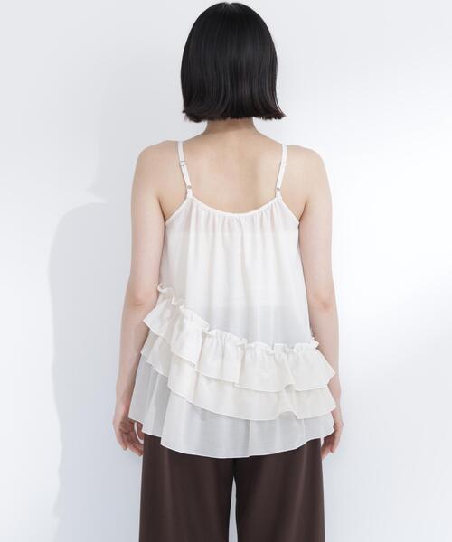 NATURAL BEAUTY BASIC(ナチュラルビューティーベーシック)の「ニットセットティアードキャミ(ニット/セーター・レディース・ブラウン/ブルー/オフホワイト・フリ-)」の16枚目の写真