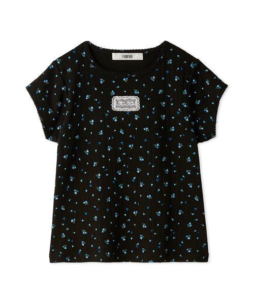 FURFUR(ファーファー)の「【WEB限定カラー】レースワッペンコンパクトTシャツ(Tシャツ/カットソー・レディース・ホワイト/レッド/ピンク/アイボリー/ブラック・F)」の14枚目の写真