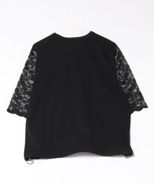 H.A.K(ハク)の「ヴィンテージラッセルレース+サイロプレミアム天竺フリルカットソー(Tシャツ/カットソー・レディース・ブラック/ベージュ・FREE)」の3枚目の写真
