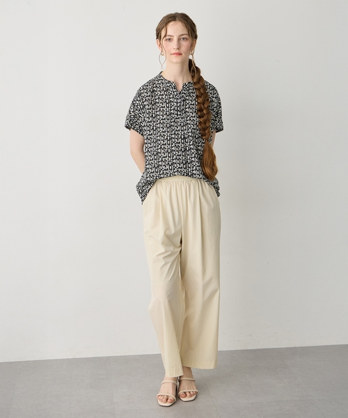 LE SOUK HOLIDAY(ルスークホリデー)の「フレンチスリーブプリントブラウス(シャツ/ブラウス・レディース・ブラック・M/L)」の9枚目の写真