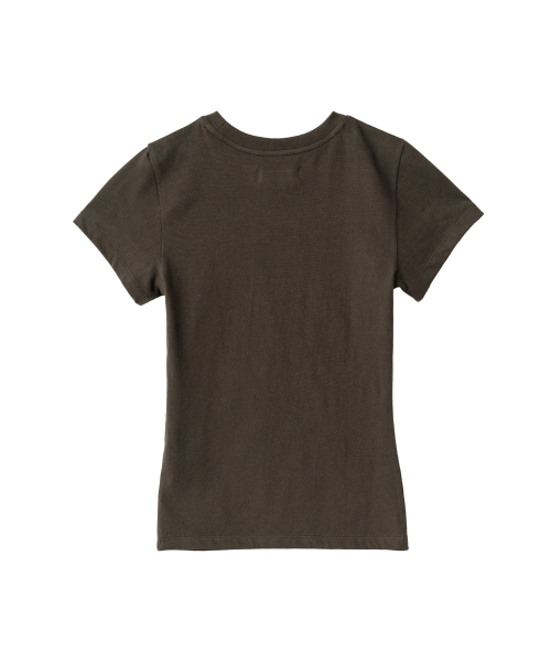 BROWNYARD(ブラウンヤード)の「WエッセンシャルTシャツ、ダークブラウン(Tシャツ/カットソー・レディース・その他・1/2)」の2枚目の写真