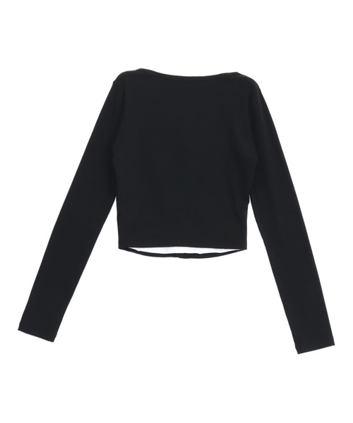 ANAP(アナップ)の「キャミレイヤード クロップド トップス(Tシャツ/カットソー・レディース・ブラック/ホワイト/グレー・F)」の12枚目の写真