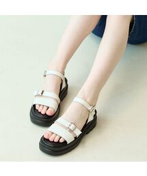 ルー マルチバックル プラットフォームサンダル 5.5cm -VS8076 (2カラー)