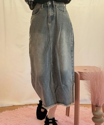murir（ミュリール）の「フロントスリットデニムロングスカート（スカート）」